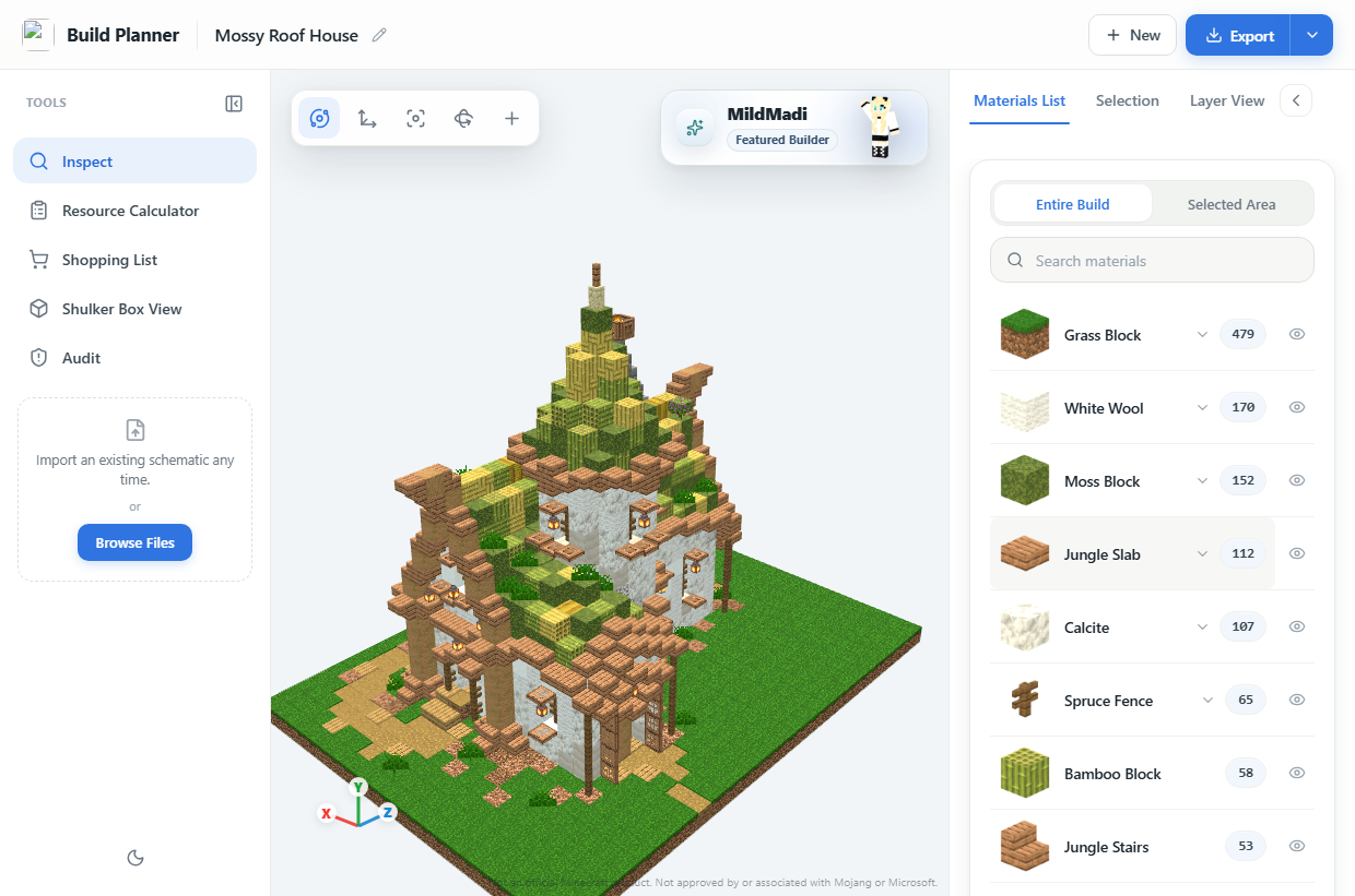 Build Planner screenshot