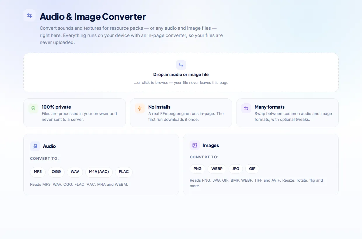 Audio & Image Converter screenshot