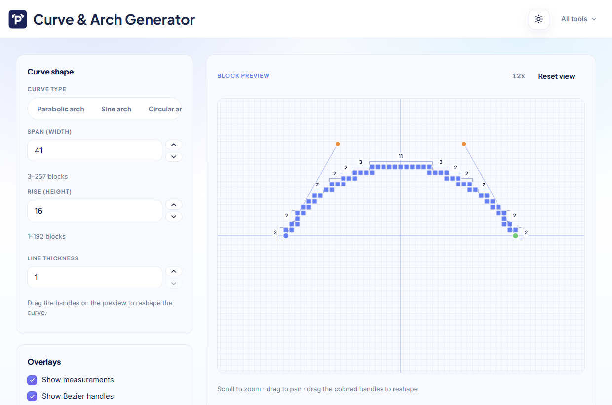 Curve & Arch Generator screenshot