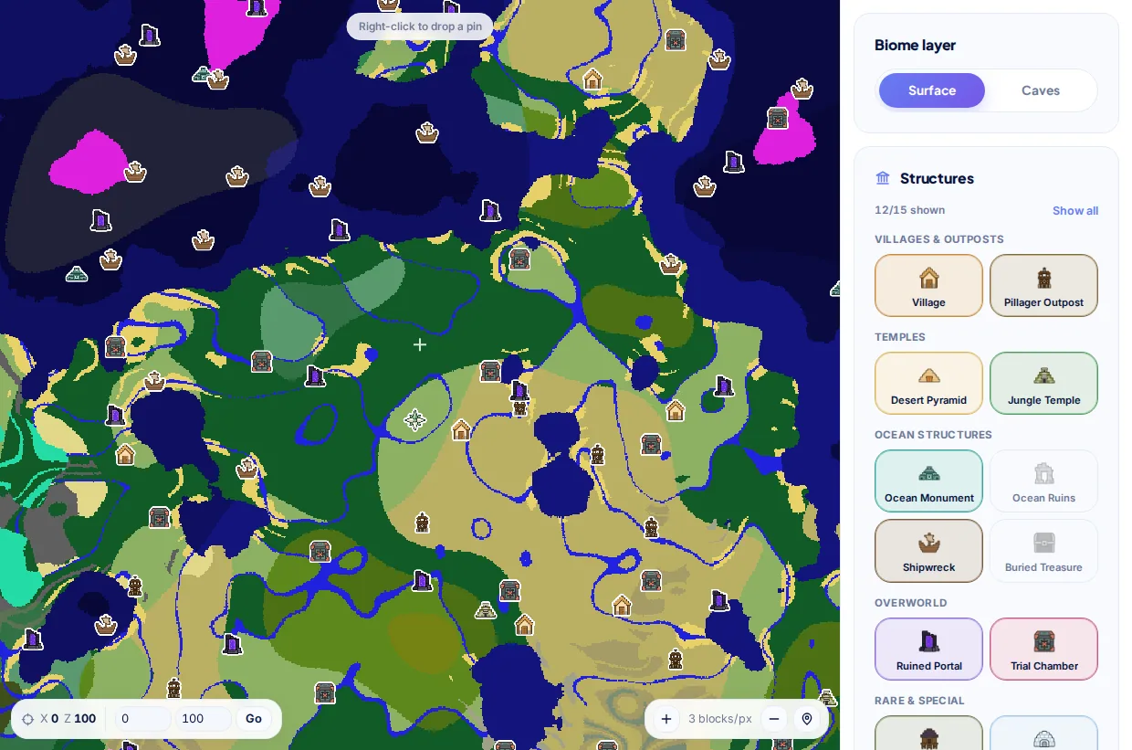 Seed Map screenshot